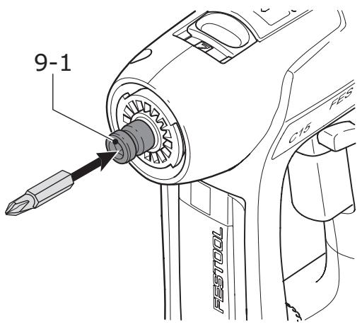 FESTOOL C 15 LI - Porte-outil dans la broche de la perceuse - 1