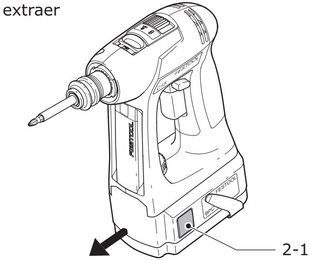 FESTOOL C 15 LI - Insertar la bateria - 1