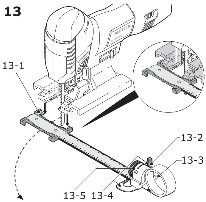 FESTOOL PSB 400 EBQ - Adaptation sur le compas - 1