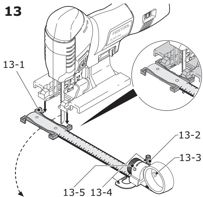 FESTOOL PSB 400 EBQ - Adaptation to the guide rail FS - 2