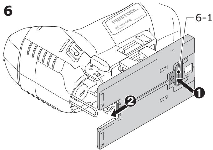 FESTOOL PSB 400 EBQ - Sawing with special base runners - 1