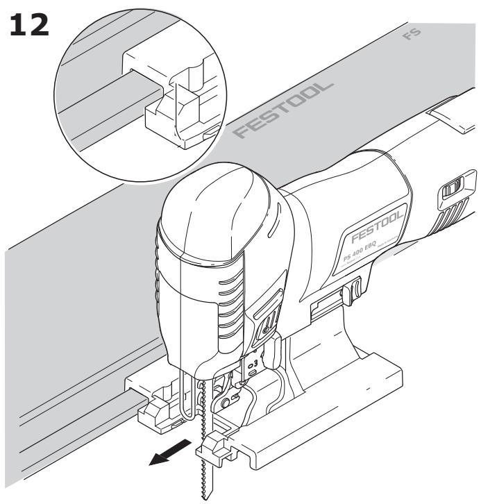 FESTOOL PSB 400 EBQ - Adaptation au rail de guidage FS - 1