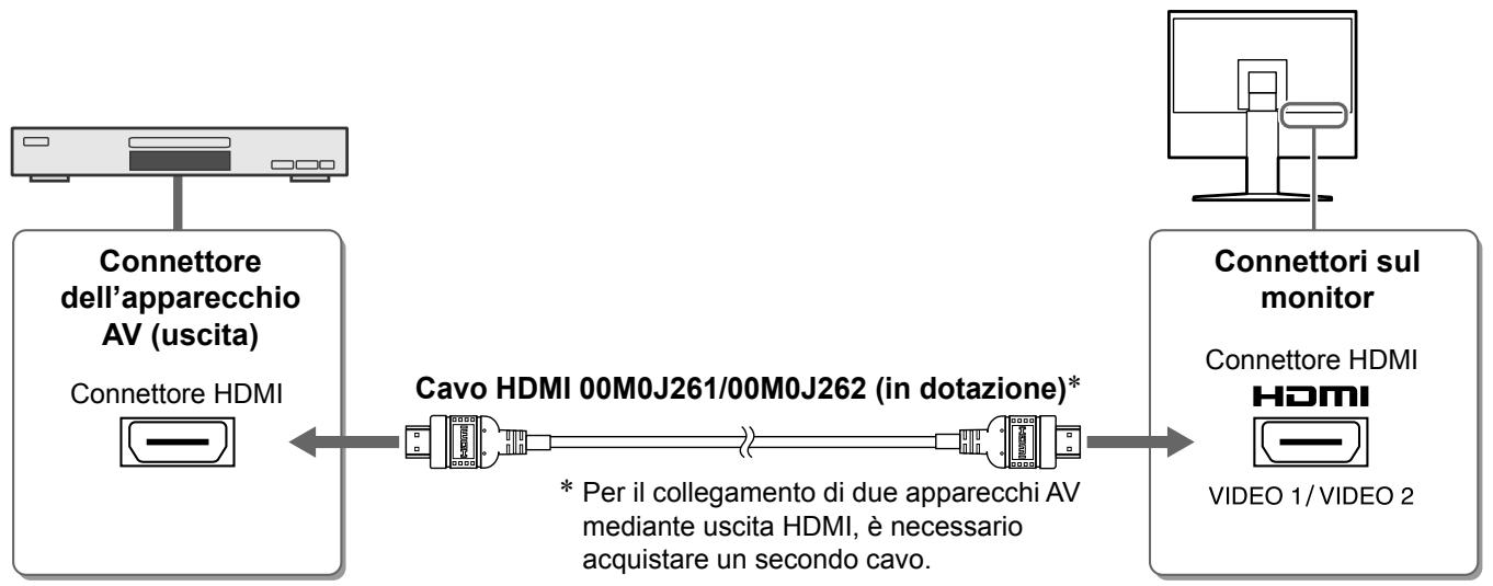 EIZO FLEXSCAN HD2441W - Collegamento di un appearecchio AV. - 1