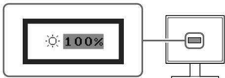 EIZO FLEXSCAN S1501 - Adjust the brightness with ◀ or ▶. - 1