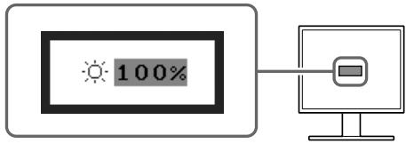EIZO FLEXSCAN S1501 - Ajuste el brillo con ◀ o ▶. - 1