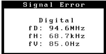 EIZO FLEXSCAN S1501 - Controllare il messaggio di errore sullo schermo. - 2