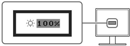 EIZO FLEXSCAN S1501 - Отрегулируйте яркость с помощью кнопки ◀ или ▶. - 1