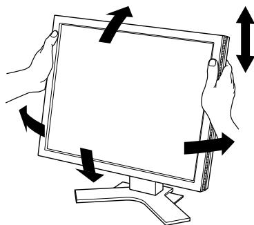 EIZO FLEXSCAN S2100 - Justera skärmhöjd och vinkel - 1