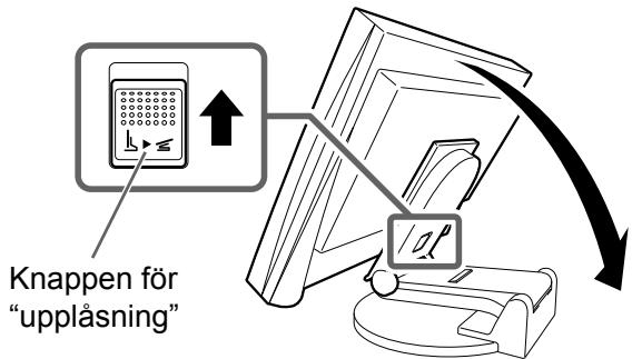 EIZO FLEXSCAN S2231W - Fäll skärmen bakåt och für knappen für “upplåsning” uppåt. - 1