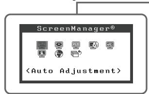 EIZO FLEXSCAN S2231W - NOTApKocTb C NOMOuIO KHOKN IJIIN

Haxmnte KhONkCy Dnla yBeNueHn Nn Dnna yMeHbSeHn RaPKoCTn 3KpaHa.

3 YctaHOBnB HuxHyIO npKoCTb, HaxMnte KhoNky 

YcTaHOBHeHHoe 3HaueHHe nApKoCTn 6yJeT coXpaHeHo.

![](images/0183e076d33def11205b8a2b6253b7255099ec2f71ea38002a3ec887205b8c05.jpg)  
3KpaH HacTpoiKn JpKOCTN



La pantalla se ajustará de forma automática al brillo adecuado que el entorno aacepe, ya que el sensor de la parte inferior del monitor detecta el brillo del entorno con la funciona BrightRegulator (Regulador de brillo). Para Obtener más información, consulte the Manual del usuario del CD-ROM.

Ejecución de la configuración/ajustes avanzados
![](images/0183e076d33def11205b8a2b6253b7255099ec2f71ea38002a3ec887205b8c05.jpg)  
3KpaH HacTpoiKn JpKOCTN - 1