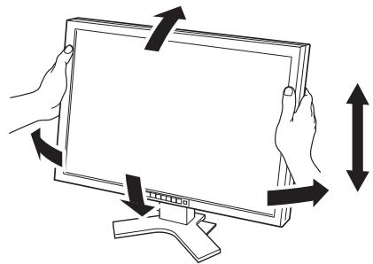 EIZO FLEXSCAN SX3031W - Adjusting the Screen Height and Angle - 1