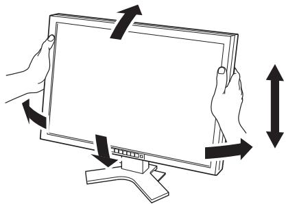 EIZO FLEXSCAN SX3031W - Púθμiση τοῦ χους και της γωνίας κλίσης - 1