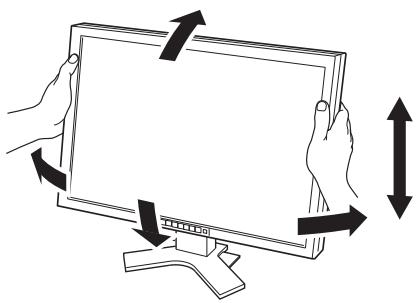 EIZO FLEXSCAN SX3031W - Ajuste de la alta y el ángulo de la pantalla - 1