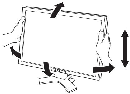 EIZO FLEXSCAN SX3031W - Höhe und Neigung des Bildschirms einstellen - 1