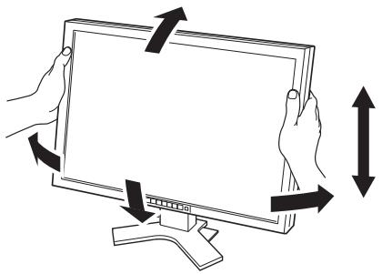EIZO FLEXSCAN SX3031W - Regolazione dell'altezza e dell'angolo dello schermo - 1