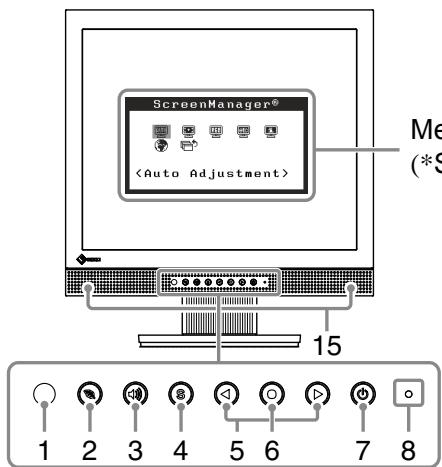 EIZO FLEXSCAN T1721 - Commandes et fonctions - 1
