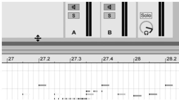 ABLETON LIVE 5 - Navigation et transport dans l'Editeur MIDI - 5