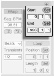 ABLETON LIVE 5 - Lecture normale et sélective (Scrub) de clips - 2