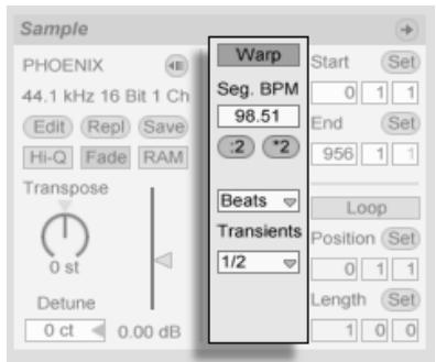 ABLETON LIVE 5 - Commandes Warp - 1