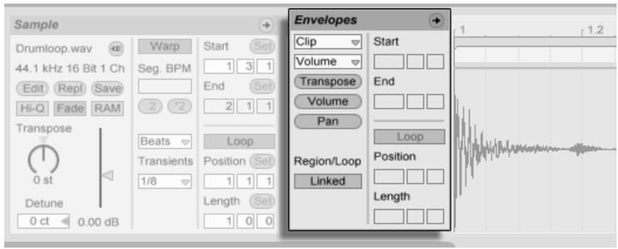 ABLETON LIVE 5 - L'éditeur d'enveloppes de clips - 2