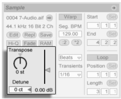 ABLETON LIVE 5 - Pitch et Grain de clip - 1