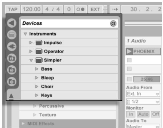 ABLETON LIVE 5 - Emploi des périphériques de Live - 1
