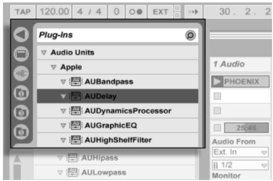 ABLETON LIVE 5 - Utilisation de plug-ins - 1