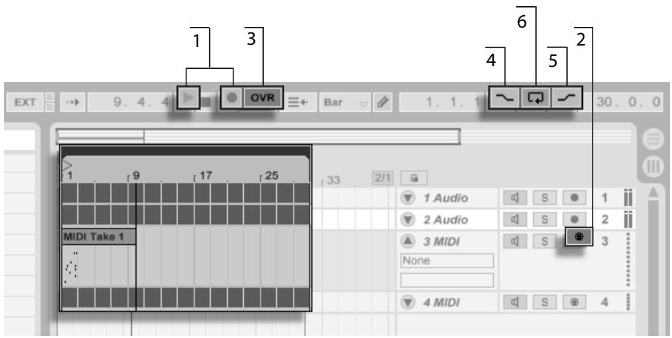 ABLETON LIVE 5 - Enregistrer dans l'Arrangement - 1