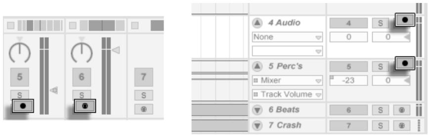 ABLETON LIVE 5 - Armement (préparation à l'enregistrement) des pistes - 1