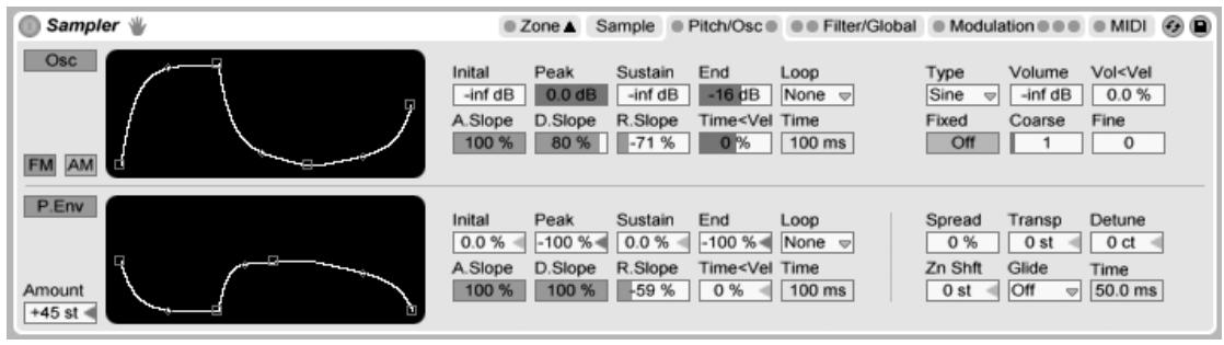 ABLETON LIVE 7 - L'onglet pitch/osc - 1