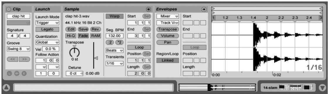 ABLETON LIVE 7 - Fenêtre clip - 1
