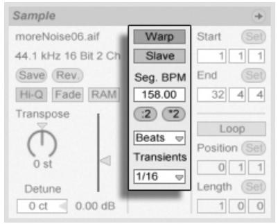 ABLETON LIVE 7 - Fonction time-warp - 1