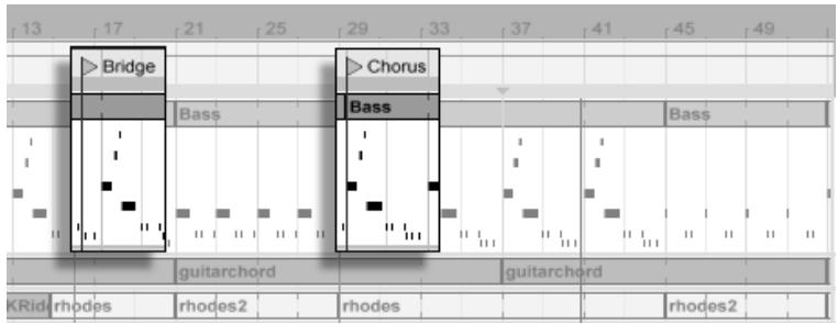 ABLETON LIVE 7 - Lancement de l'arrangement avec les repères - 1