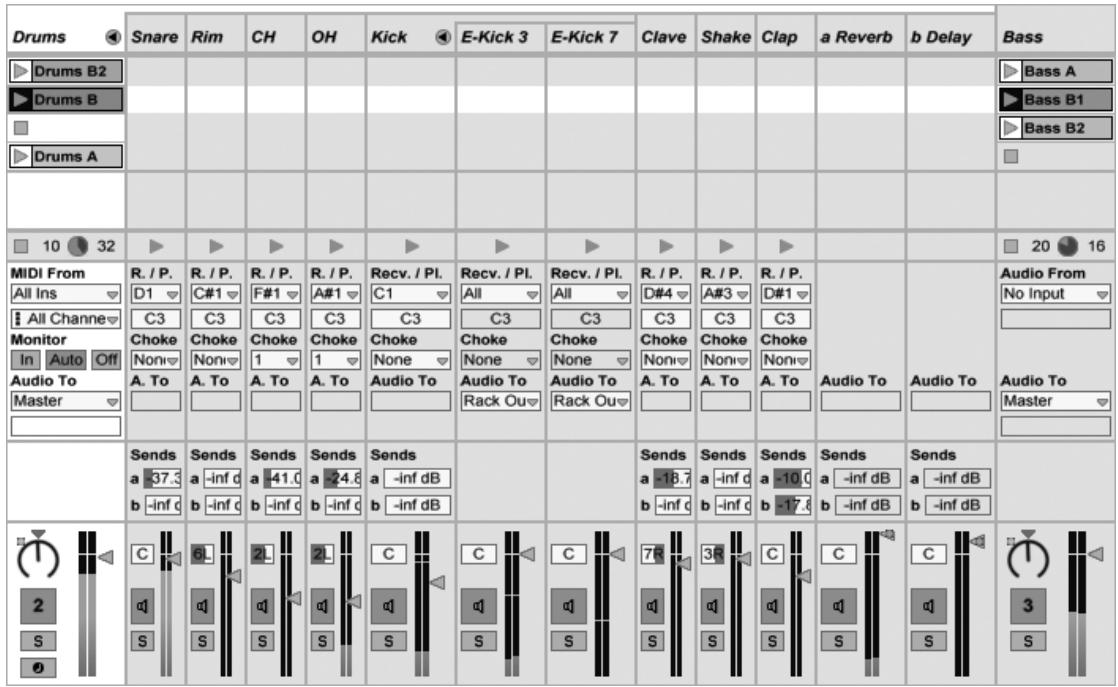 ABLETON LIVE 7 - Mixage avec les racks - 1