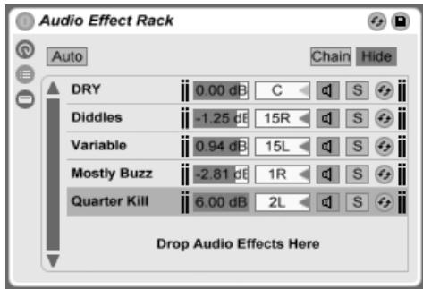 ABLETON LIVE 7 - Listes des chaînes - 1