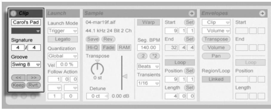 ABLETON LIVE 7 - La zone clip - 1