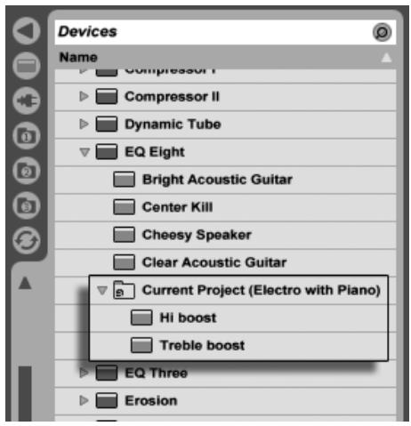 ABLETON LIVE 7 - Projets et préréglages - 1