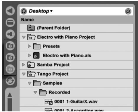 ABLETON LIVE 7 - Travail avec les navigateurs pour fichiers - 1