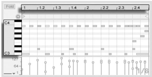 ABLETON LIVE 7 - Navigation et transport dans l'éditeur MIDI - 1