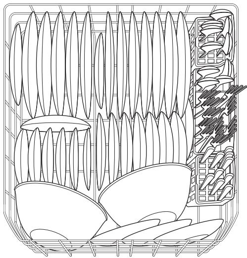 FRIGIDAIRE FGHD2455LF - Loading the Bottom Rack - 2