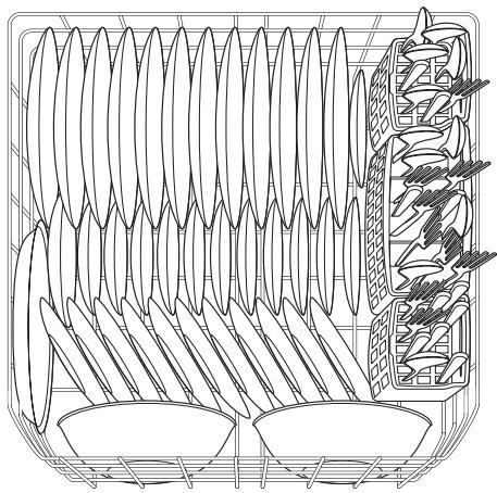 FRIGIDAIRE FGHD2491LB - Loading the Bottom Rack - 2