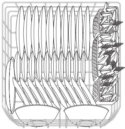 FRIGIDAIRE FGHD2491LB - Loading the Bottom Rack - 1