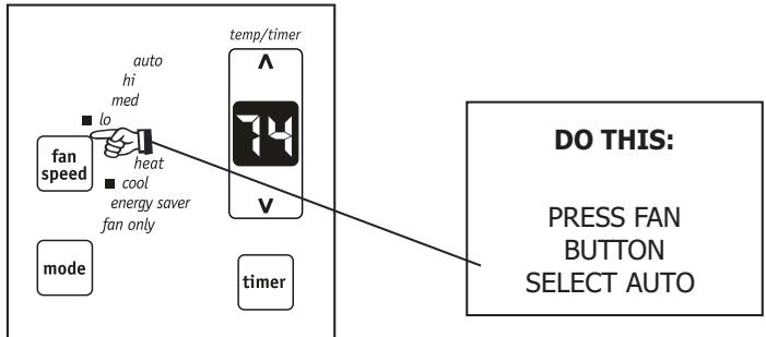 FRIGIDAIRE FRA08EHT1 - TO USE AUTO FAN FEATURE: - 1
