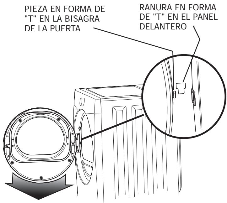 FRIGIDAIRE FAQG7001L - Reinstalación de la puerta - 1
