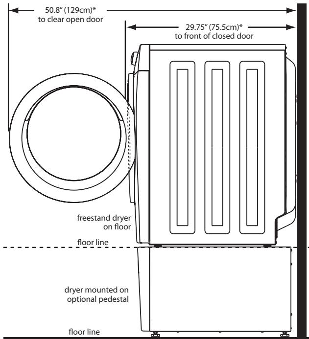 FRIGIDAIRE FAQG7001L - Installation in a Recess or Closet - 4