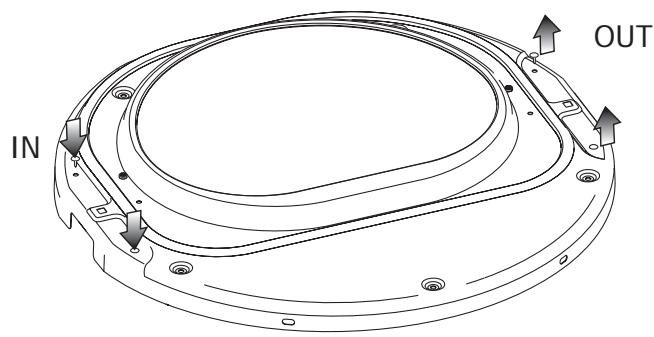 FRIGIDAIRE FAQG7001L - Reversing the hinge - 5