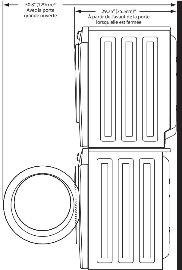 FRIGIDAIRE FAQG7001L - Dimensions de l'installation de sécheuse - 2