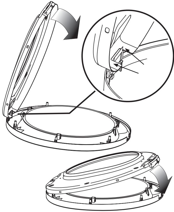 FRIGIDAIRE FAQG7001L - Reversing the hinge - 8