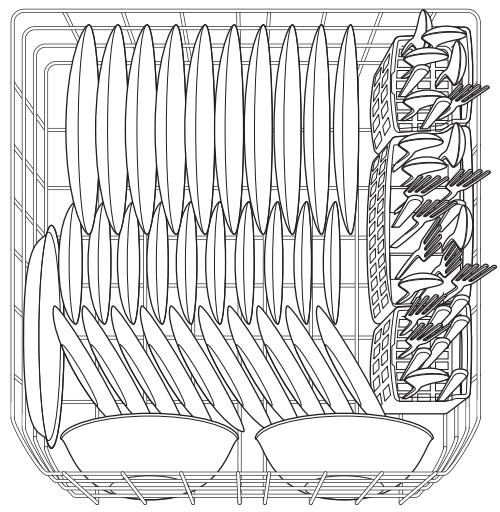 FRIGIDAIRE FGHD2433K - Loading the Bottom Rack - 1