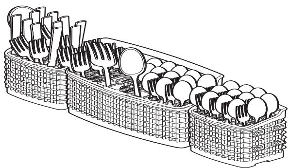 FRIGIDAIRE FGHD2433K - Loading the Silverware Basket - 1